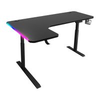 Escritorio Eléctrico Gamer Y103 Tipo L con Luces RGB y Altura Regulable