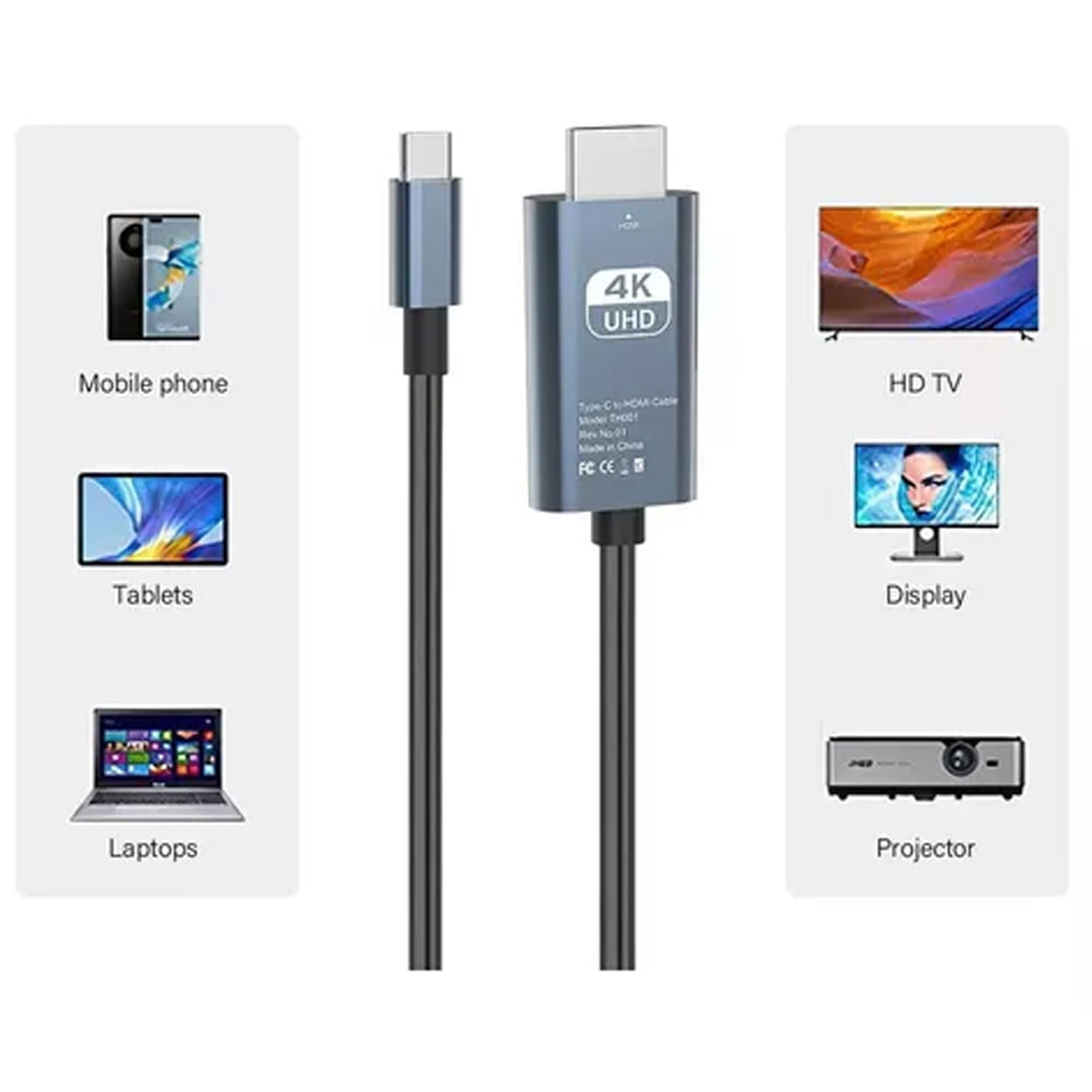 CABLE HDMI A TIPO ""C"" - IOS - ANDROID