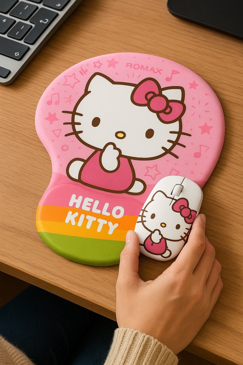 MOUSE PAD HELLO KITTY - ROSADO