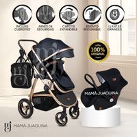Coche Moisés con Porta Bebé «SPEED PRINCE» Negro