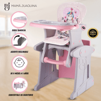 SILLA DE COMER ESCRITORIO 3 EN 1 «GRAND SAFARI» ROSADO