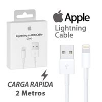 CABLE PARA IPHONE - USB a LIGHTNING - 2 METROS