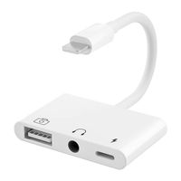 Adaptador OTG Lightning Audio Carga USB