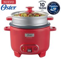 Olla Arrocera Oster 1.8L con Función de Sofrito Vaporera 3 en 1 color Rojo CKSTRC10DFPNK