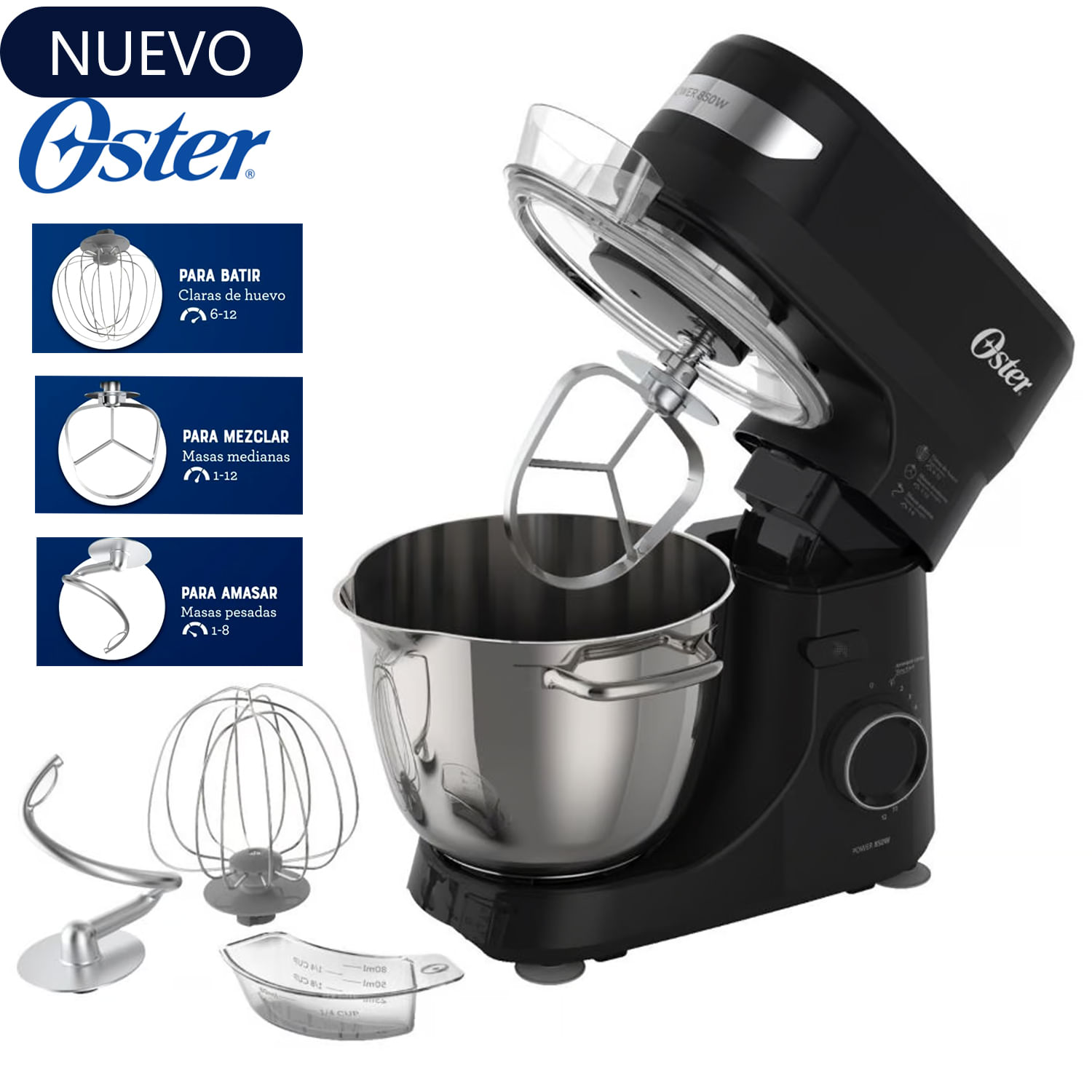 Batidora Planetaria 4L 12 velocidades 850W FPSTSMPL2B