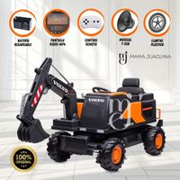 Carro a Batería Excavadora «LAMARPLAS» Con Pantalla MP4 Naranja