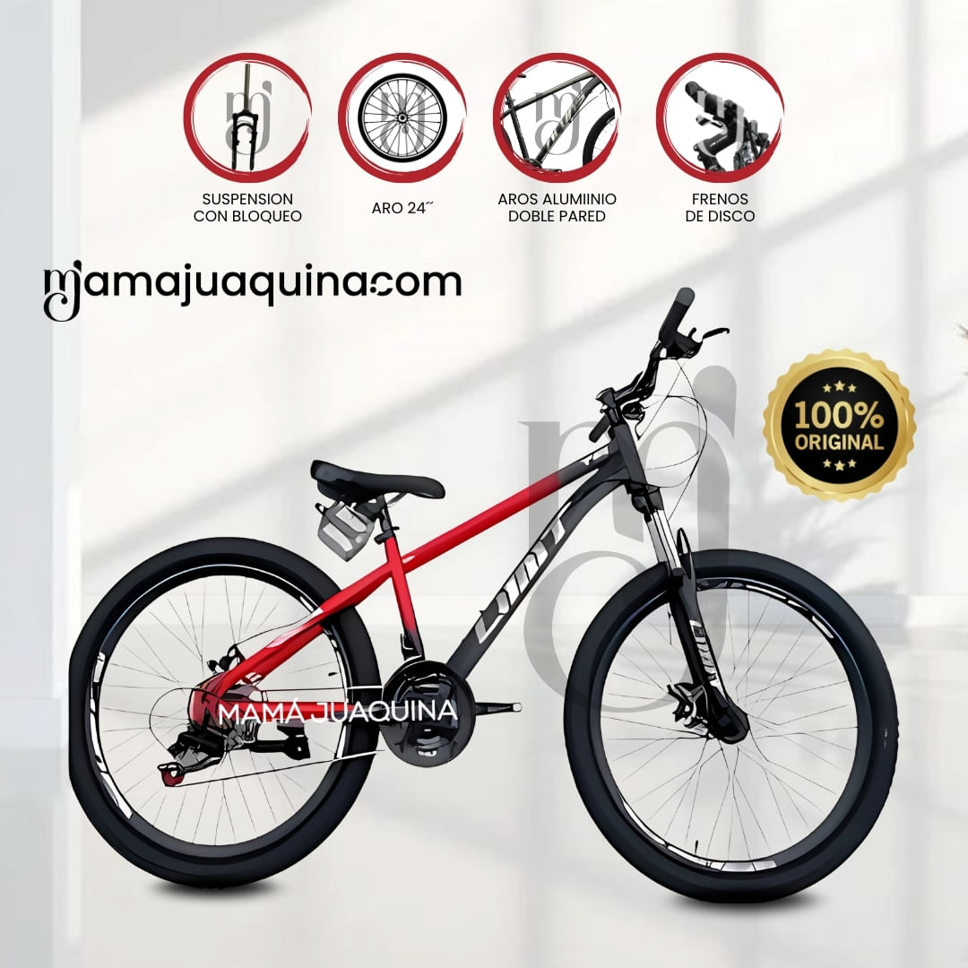 Bicicleta Deportiva Aro 24 «LIMIT» Edición Limitada Rojo