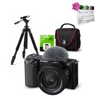 Cámara Sony Alpha a6400 Mirrorless + Lente 16-50mm II + Kit Deluxe de Accesorios