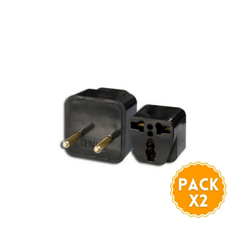 ADAPTADOR X2 UNID ENCHUFE MULTIPLE REDONDO AP-6049B OPALUX