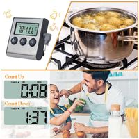 Termometro Digital Cocina Liquidos Solidos Carnes Aceite alarma sonda