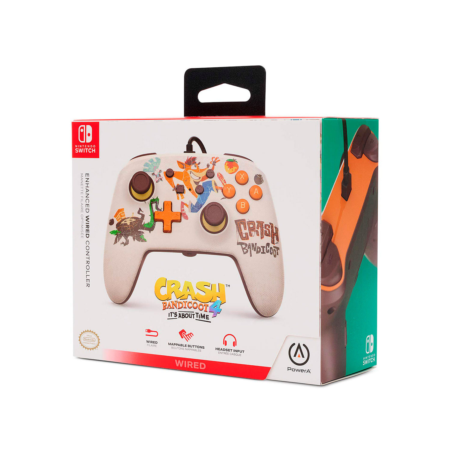 PowerA Enhanced Wired Controller para Nintendo Switch Quantum Crash