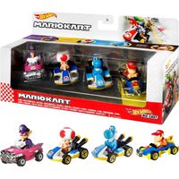 Hot Wheels Mario Kart Pack 4 Vehiculos Modelo D