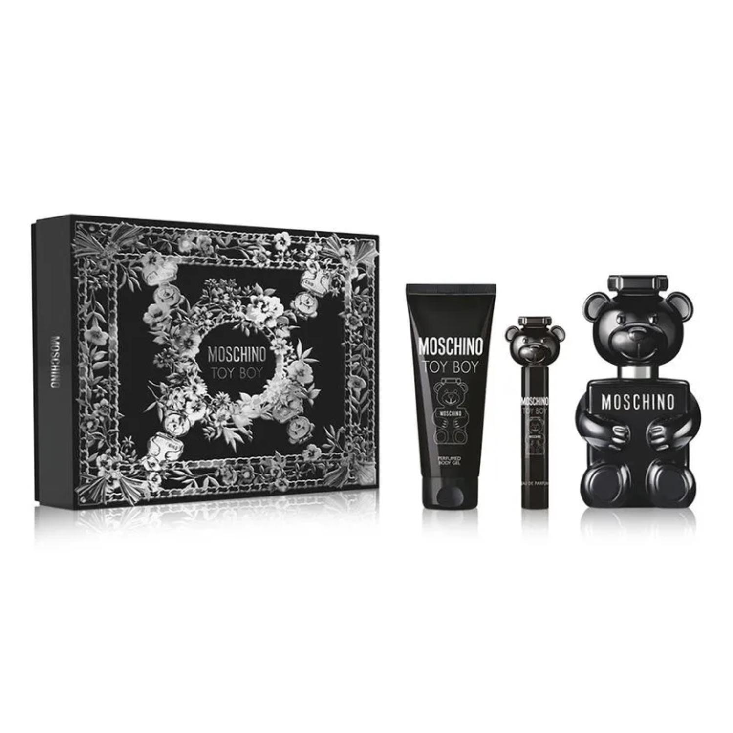 Set Perfume Toy Boy Moschno Hombre Edp 100Ml + Body Gel 100Ml + Mini Edt 10Ml