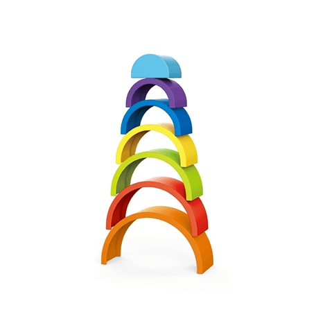 Torre Arcoíris Apilable – Juego Didáctico de Equilibrio y Creatividad