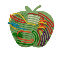 Tablero Sensorial Antiestrés “Manzana” - Juego Educativo Montessori para Niños