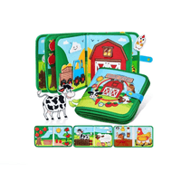 Libro Montessori de Actividades Sensorial de Tela  de la Granja