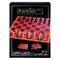 Juego de Mesa SPIN MASTER Ajedrez Damas y 3 en Raya