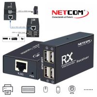 Extension USB 2.0 200 metros 4 USB cat 5 cat 6 y cat 7 TX RX RJ45