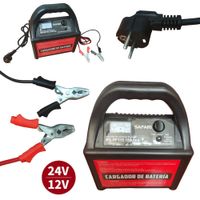 Cargador portatil de baterias 12v y 24v 15 Amperios 190W Auto moto