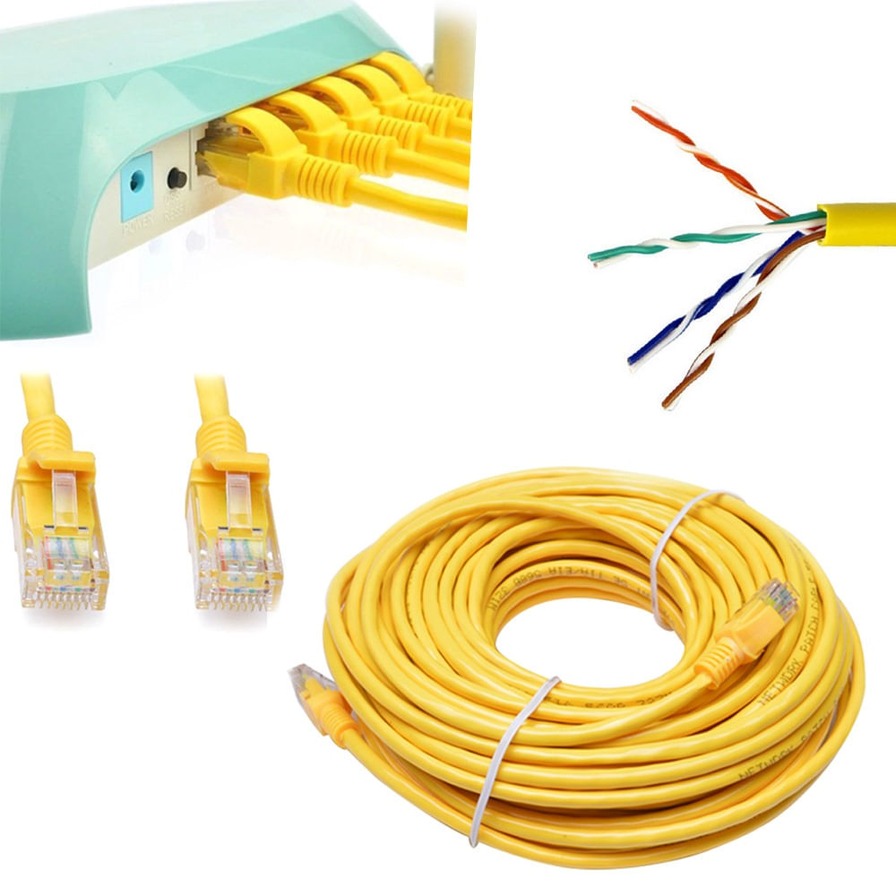 Cable De Red Utp Cat 6 Nuevo Sellado Testeado Rj45 20 Metros