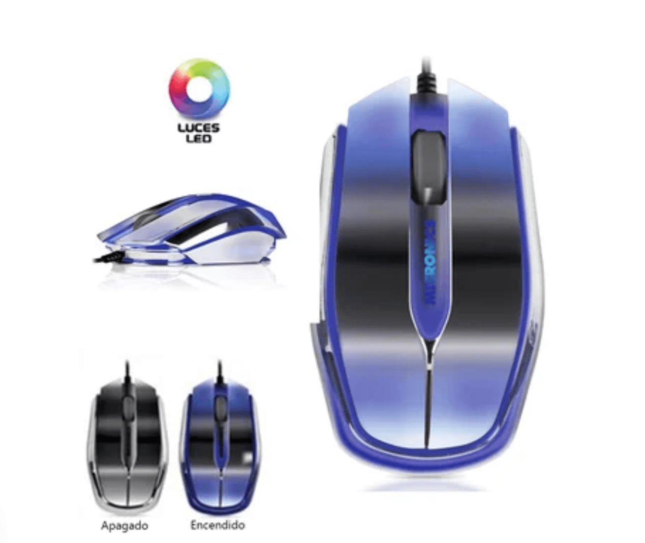 Mouse Gamer Micronics Surfer M-105 Rgb Iluminacion Led