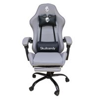 Silla Gamer Skullcandy con Posapiés Gris y Base Metálica Negro