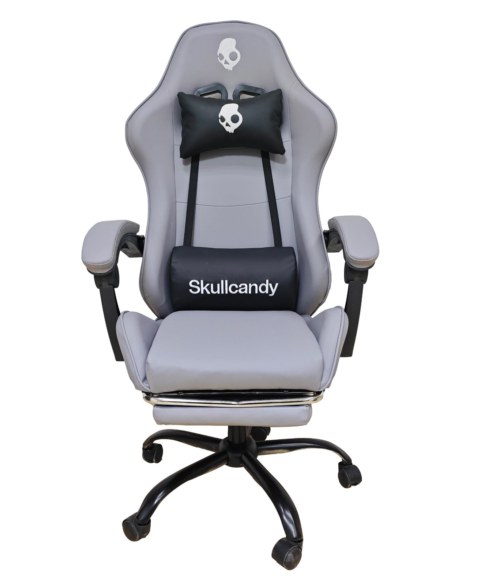 Silla Gamer Skullcandy con Posapiés Gris y Base Metálica Negro