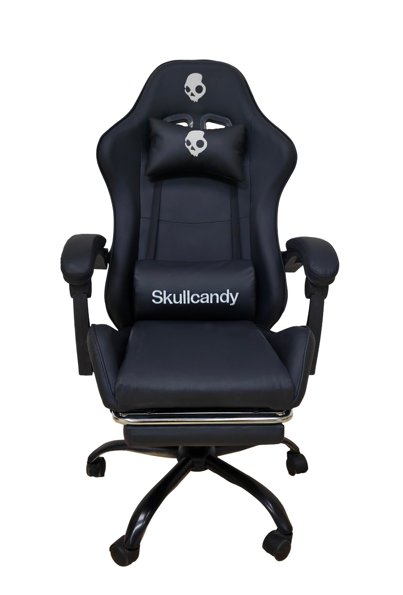 Silla Gamer Skullcandy Posapiés Negro y Base Metálica Negro