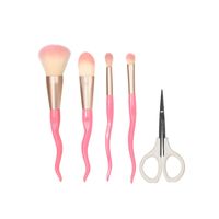 Set de Brochas de Maquillaje 4Unid. + Tijera Multiusos SATINE