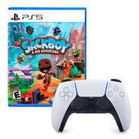 Mando Playstation 5 Dualsense Blanco + Sackboy A Big Adventure