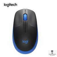 Mouse Logitech M190 Wireless Full Size Charcoal Azul