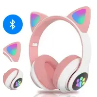 Auricular Inalámbrico Gato bluetooth Rosado STN-28