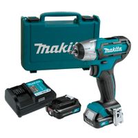 Llave de Impacto Inalámbrico Makita 12V 1/4"" 60 Nm TW060DSAE 2Baterías x 2.0 Ah