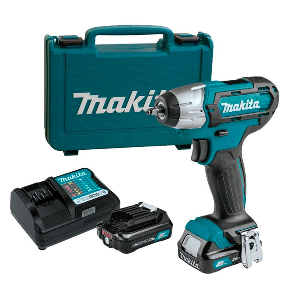 Llave de Impacto Inalámbrico Makita 12V 1/4"" 60 Nm TW060DSAE 2Baterías x 2.0 Ah