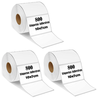 Etiqueta Termica Adhesiva 10x7cm Pack 3 Rollos
