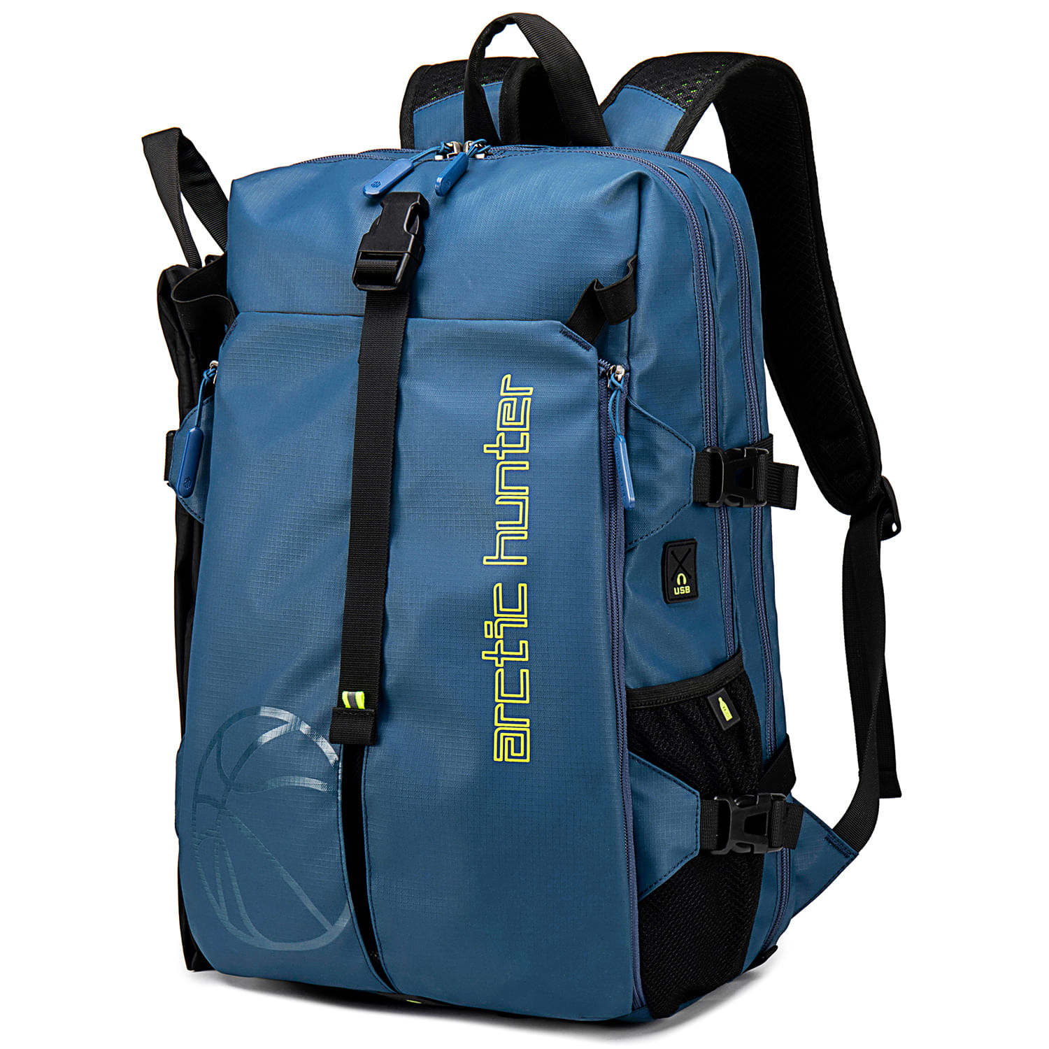 Mochila Hombre Arctic Hunter 0391 Deportiva Viaje Laptop Azul
