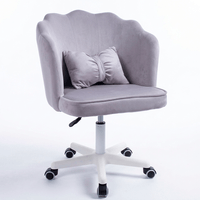 Silla Giratoria de Escritorio Oficina Q1 Gris Claro BUCKINGHAM DYH390010