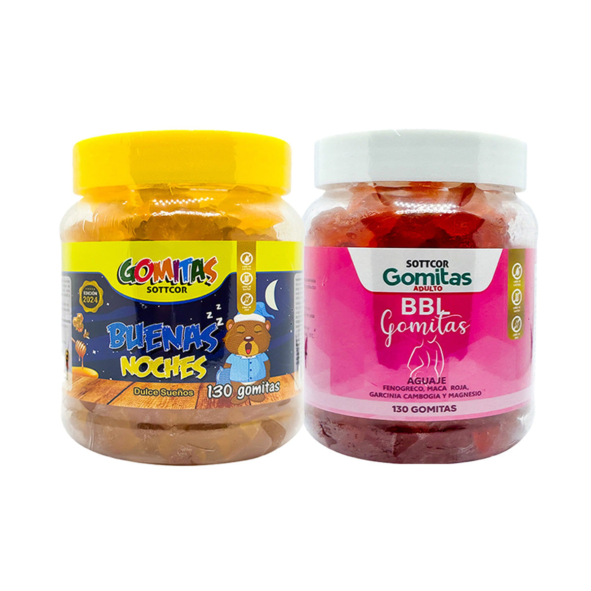 Gomitas Niños Buenas Noches + Gomitas Aguaje BBL Adultos