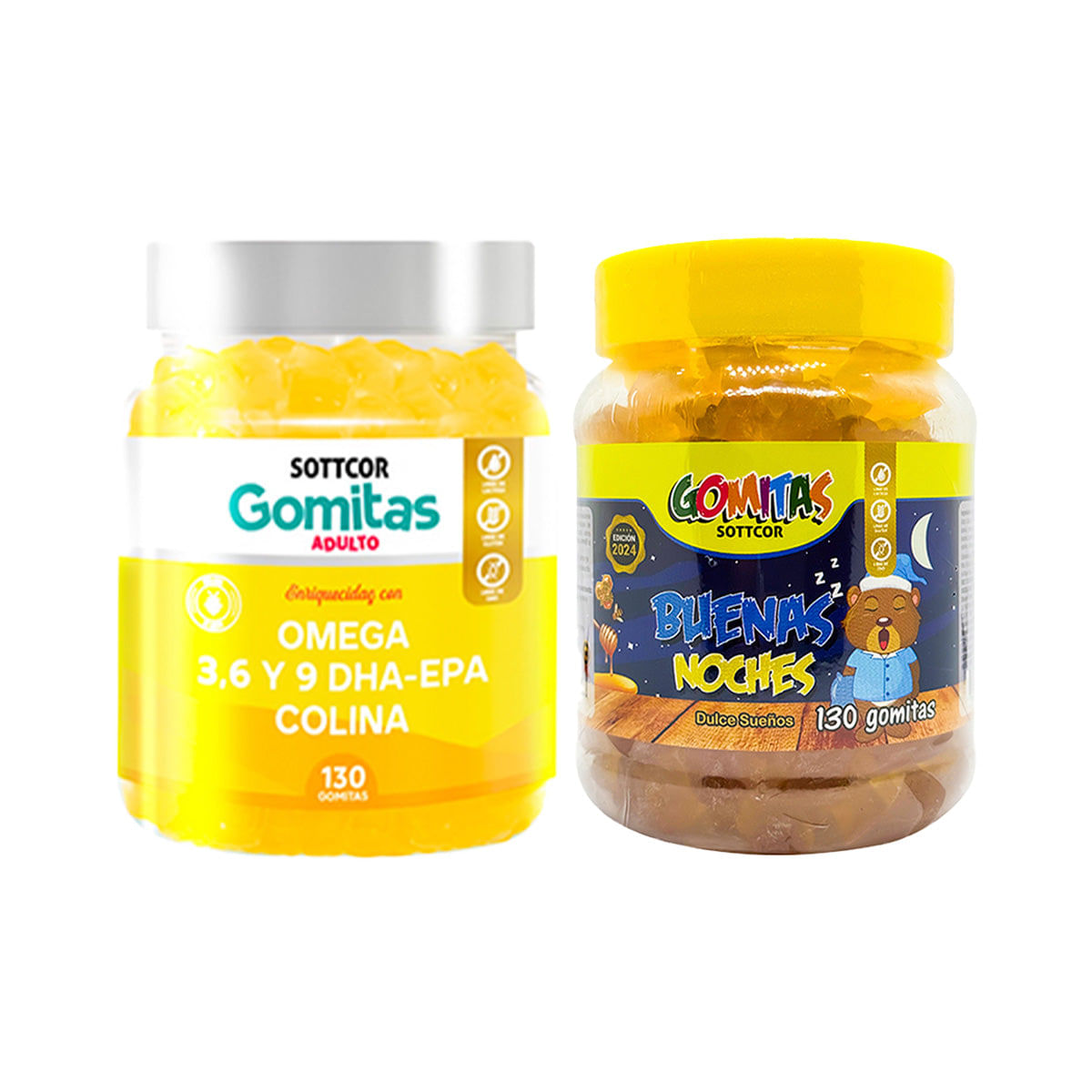 Gomitas Omega 3 + Gomitas Buenas Noches Para Niños