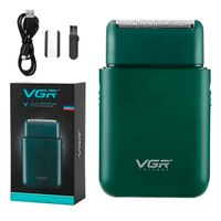 Afeitadora Mini Shaver Rasuradora Viaje Vgr V-390 Recargable Color Verde