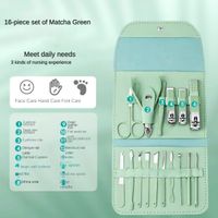 Set Manicura Pedicura En Acero Inoxidable 16 Piezas