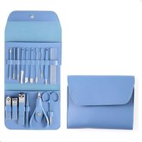 Set Pedicura Manicura Acero Inoxidable 16 Piezas 4 Colores