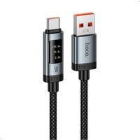 Cable Hoco U148 Usb A A Usb-c 100w Con Pantalla Digital 1.2m