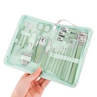 Set Manicure Pedicure Estuche 22 En 1 Kit Acero Inoxidable