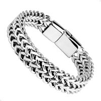 Pulsera De Acero Inoxidable Con Hebilla Magnética Trenzada