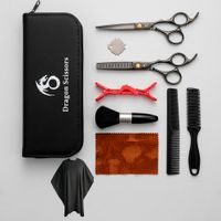 Kit Tijeras Peluqueria Profesional 10 Piezas Barbero Capa