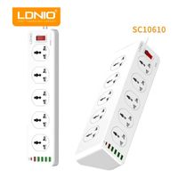 Ldnio - Regleta De 10 Enchufes + 4 Usb Pd 20w Sc10610