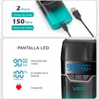 Vgr V-308 Afeitadora Shaver Profecional 9000rpm Pantalla Led