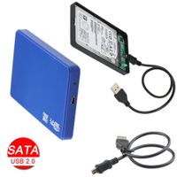 CASE DISCO DURO EXTERNO SATA 2.5 USB 2.0 PRESION CARCASA - AZUL