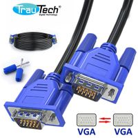 Cable VGA 20 Metros TRAUTECH 15 Pines Doble Filtro PVC